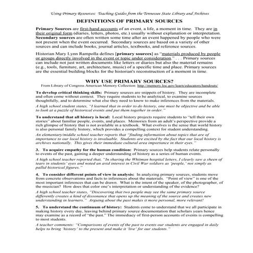 Primary sourcelessons1