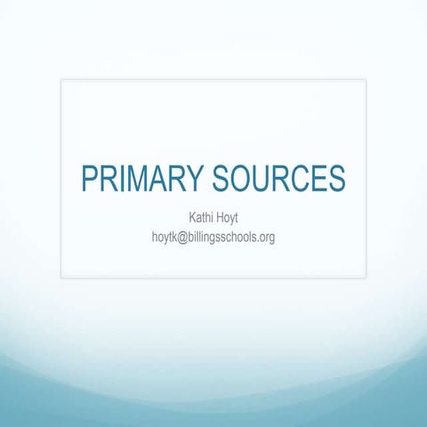 Primary sources