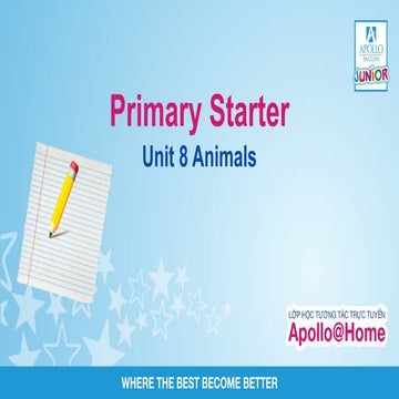 Primary starter Unit 8 Hour 100 Unit Opener and Vocabulary.pptx