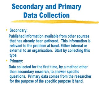 Primary vs. secondary research ig