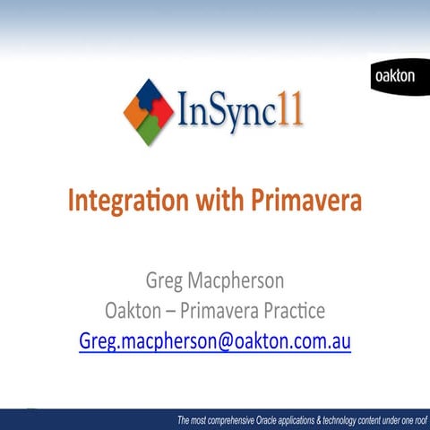 Primavera _ Greg Macpherson _ Integration with Primavera.pdf