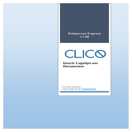 Primavera Express Colocar Logotipo Documentos | PDF