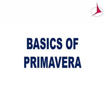 Primavera P6 Notes for Beginners | PDF