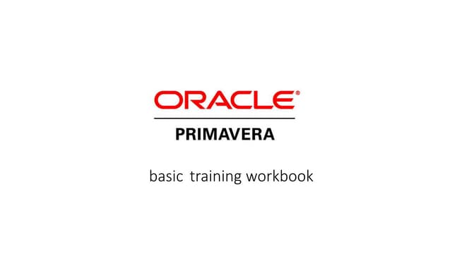Primavera P6 Notes for Beginners | PDF