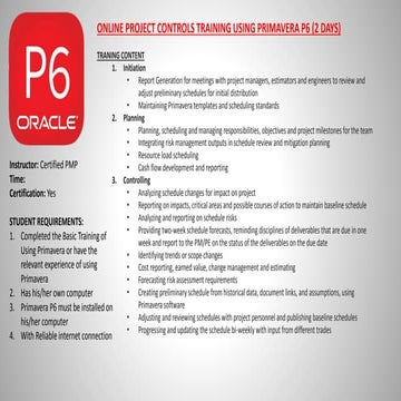 Primavera P6 Training Content by JB Santos.pptx