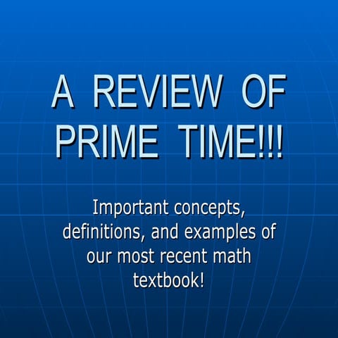 Prime Time Power Point Presentation