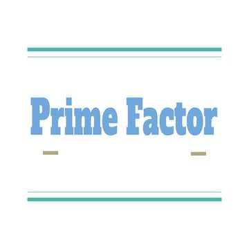Prime factor | PDF