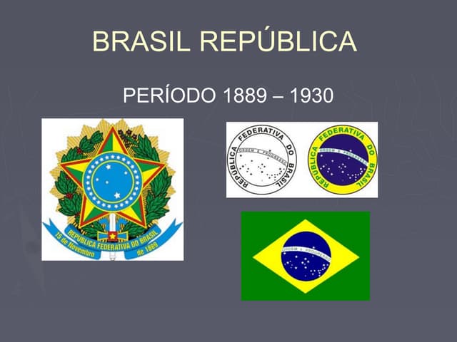 Primeira república e crise dos anos 20