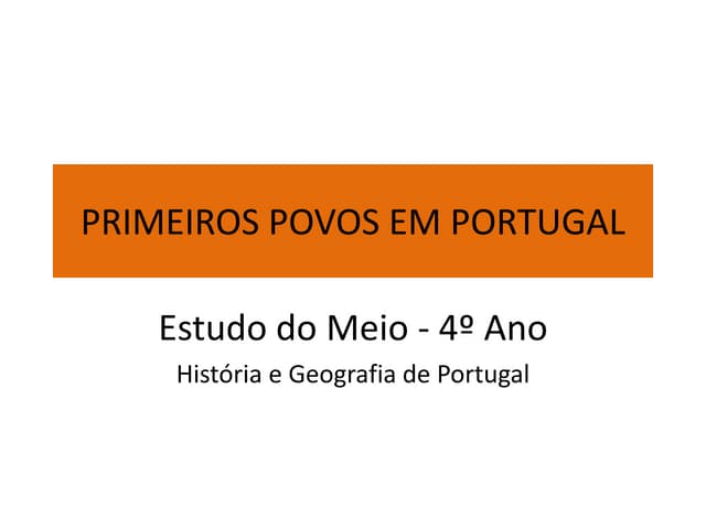 Primeiros povos em Portugal