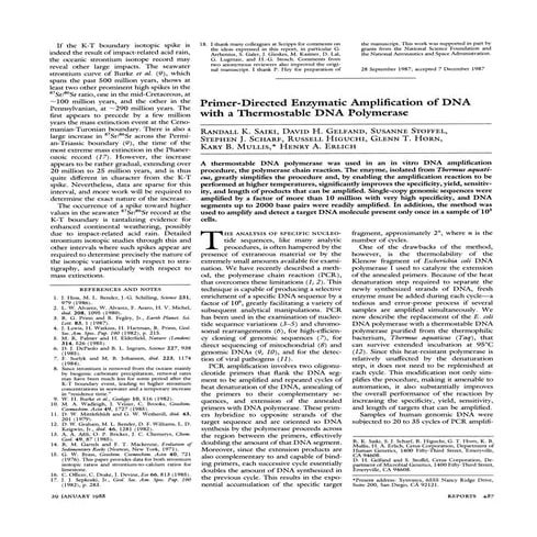 Primer-directed enzymatic amplification of DNA with a thermostable DNA polyme...