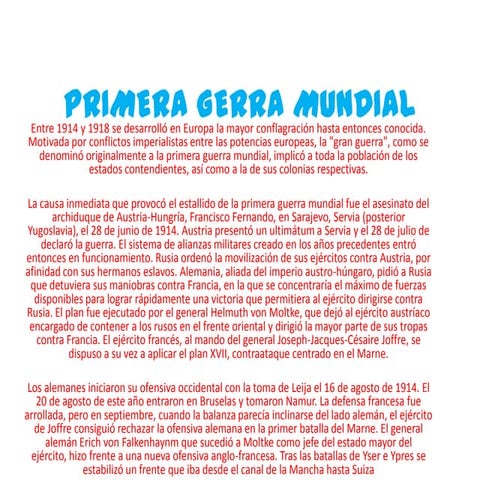 Primera gerra mundial