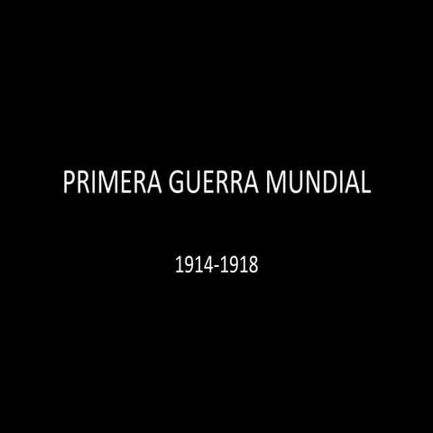 Primera guerra mundial