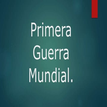 Primera Guerra Mundial