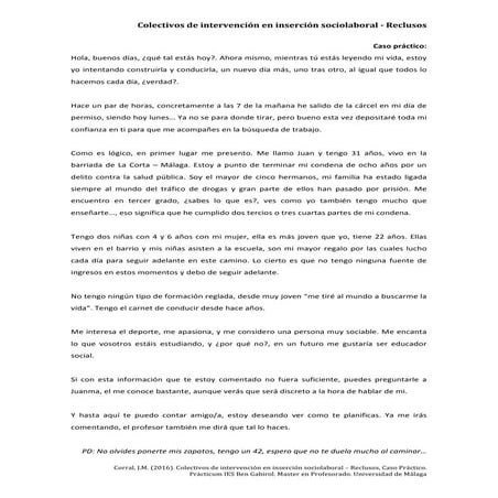 Corral, J.M. (2016). Colectivos de intervención en inserción sociolaboral - R...