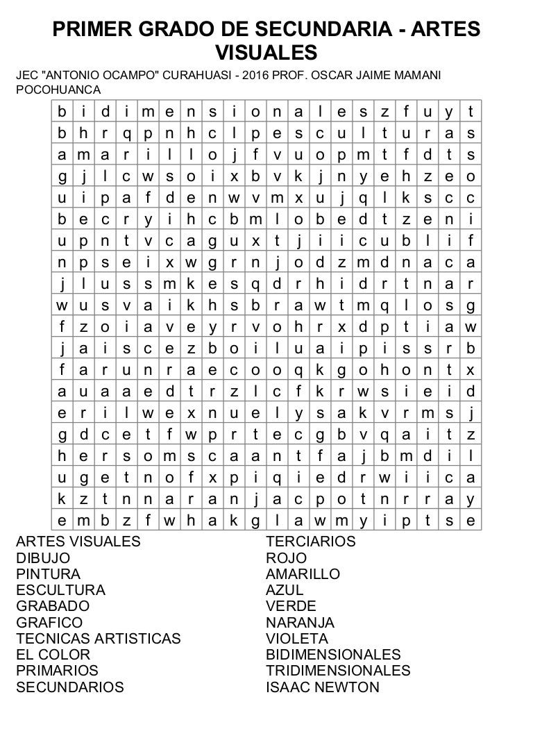 Primer grado artes visuales