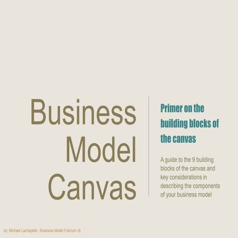 Primer on the business model canvas v5