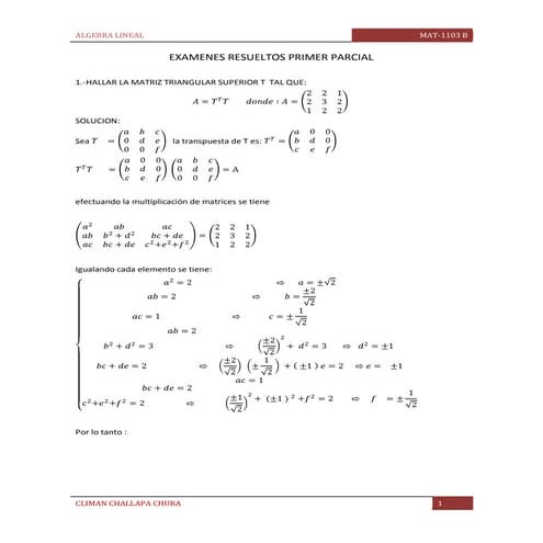 ALGEBRA LINEAL | PDF