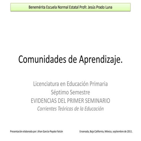 Comunidades de aprendizaje en la Benemérita Escuela Normal Estatal