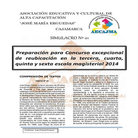 SIMULACRO DE PREPARACIÓN DOCENTE