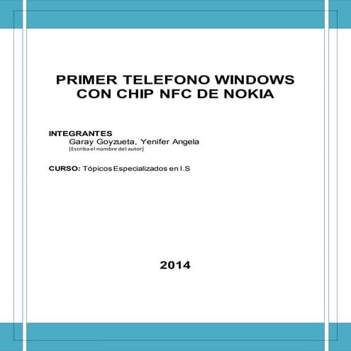 Primer telefono windows con chip nfc de nokia