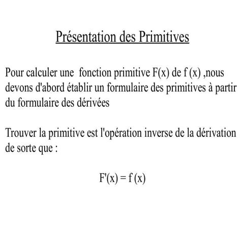 Primitive De Fonctions Simples | PDF