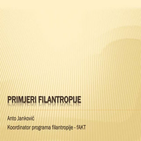 Primjeri filantropije