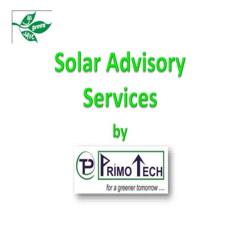 Primotech   solar advisory services