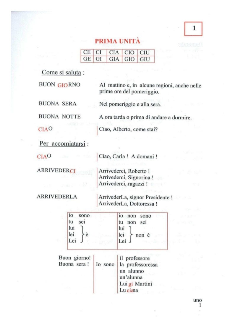 Prima unità - 1 - pronunciazione e fonetica