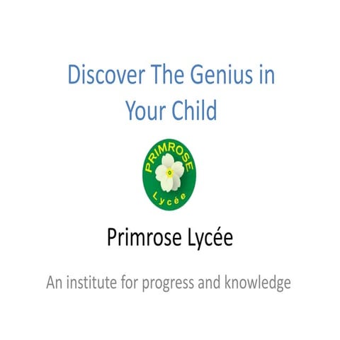 Primrose Lycee' | PPTX | Daycare and Pre-School | Parenting
