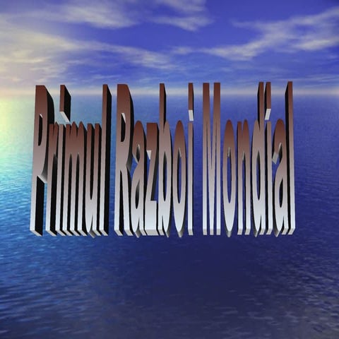 Primul razboi mondial