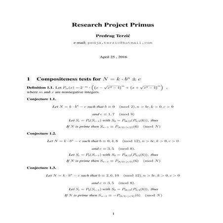 Research Project Primus