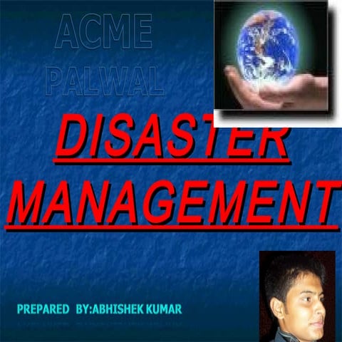 Prin.of disastermgt. in india