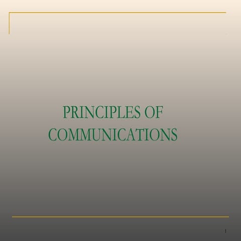 Principles of Communications