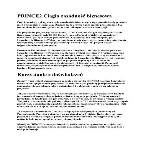 Prince2 pryncypia