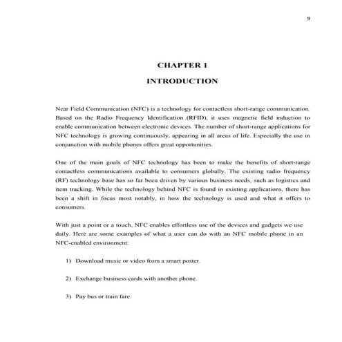 Report on NEAR FIELD COMMUNICATION