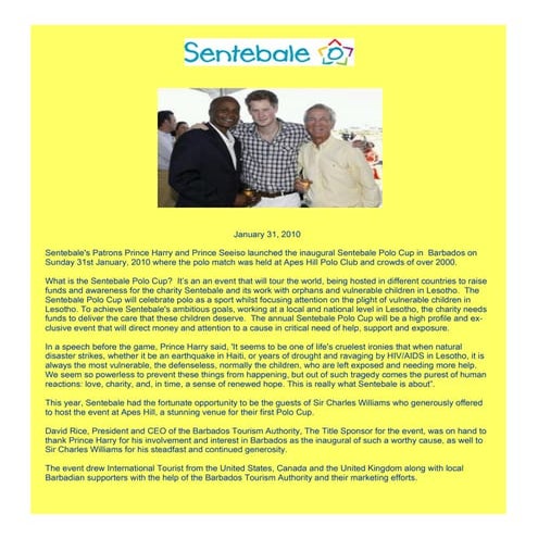 Prince Harry of Sentebale | PDF