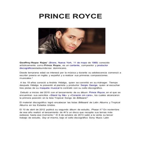 Prince royce | DOCX