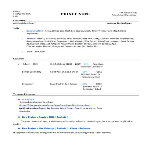 Prince soni btech_fresher_android