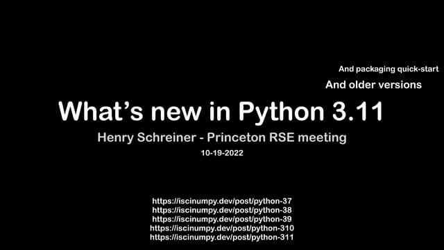 What's new in Python 3.11