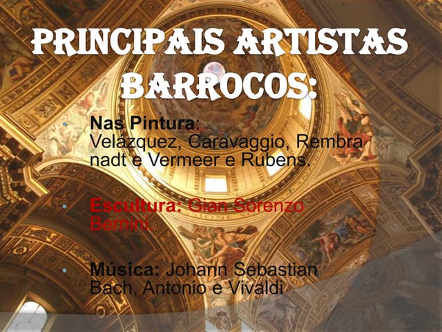 Principais artistas barrocos