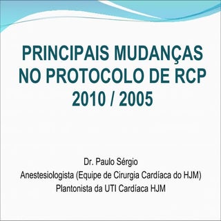 Principais mudanças no protocolo RC...