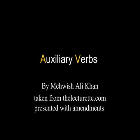 Principal auxiliaries