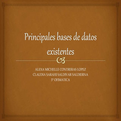 Principales bases de datos existentes