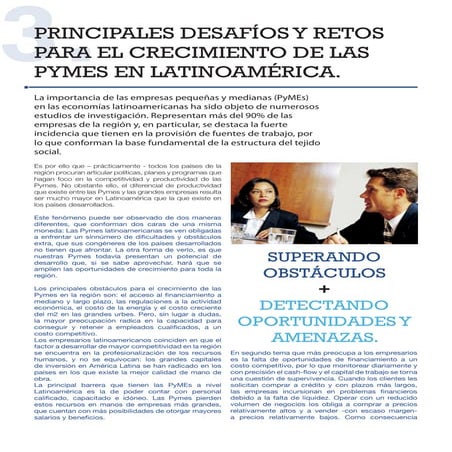 Principales desafíos y retos para el crecimiento de las pymes en ...