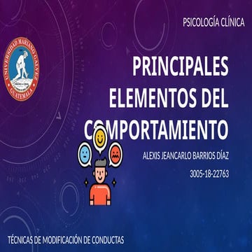 Principales Elementos del Comportamiento y Técnicas de Modificación ...
