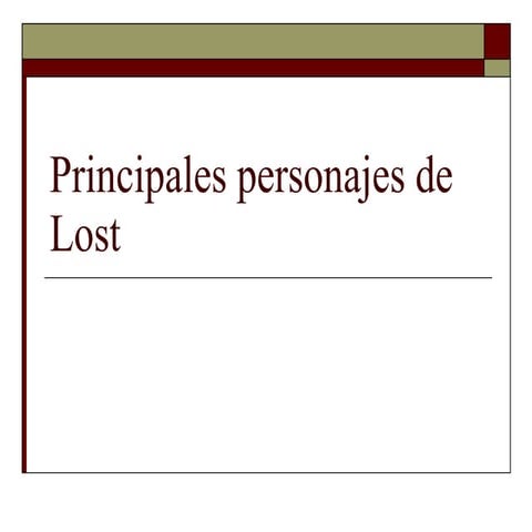 Principales personajes de lost