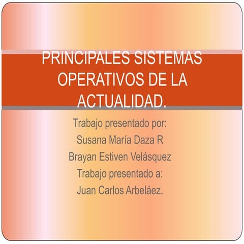 Principales sistemas operativos de la actualidad