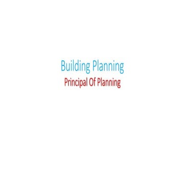 Principles of building planning | PPTX
