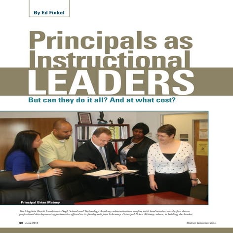 Principals as intructional leaders