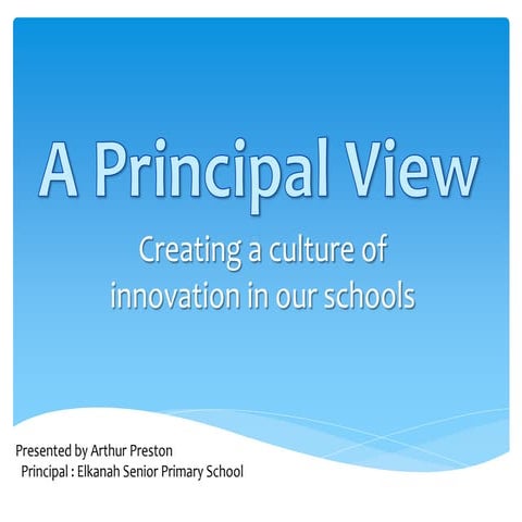 Principals creating culture of innovation